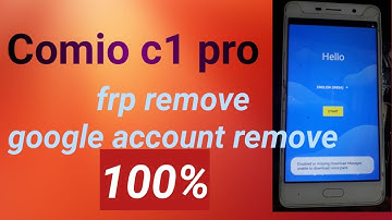 Comio c1 pro frp remove by am mobiles