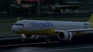 XPlane11 | CEB951 | Cebu Pacific A321NEO | Landing Davao From Manila