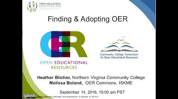 CCCOER Finding and Adopting OER webinar