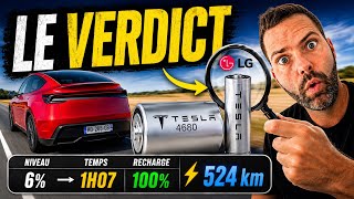 Recharge à 100% + autonomie RÉELLES, Model Y premium 4680 (8L) ⚡️ comparatif Tesla 5M - 5L - 5C (LG)
