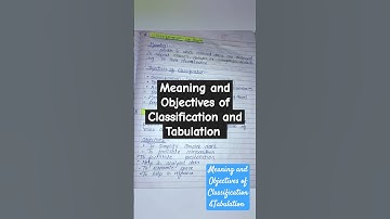 વર્ગીકરણ અને ટેબ્યુલેશનનો અર્થ અને ઉદ્દેશ્યો #આંકડા #શિક્ષણ #અંગ્રેજી #ટ્રેન્ડિંગ