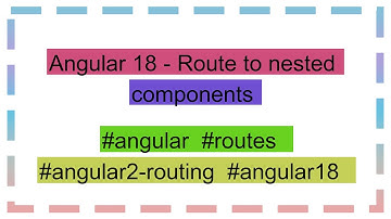 Angular 18 - Route to nested components