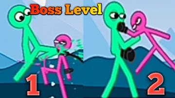 Slapstick Fighter games - Boss Gameplay Part 1&2 - (Android - ios)