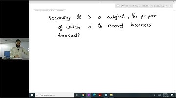 Basics of Accounting | Lecture # 1 | Sir Jawad Mehmood |