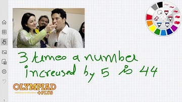 3 times a number increased by 5