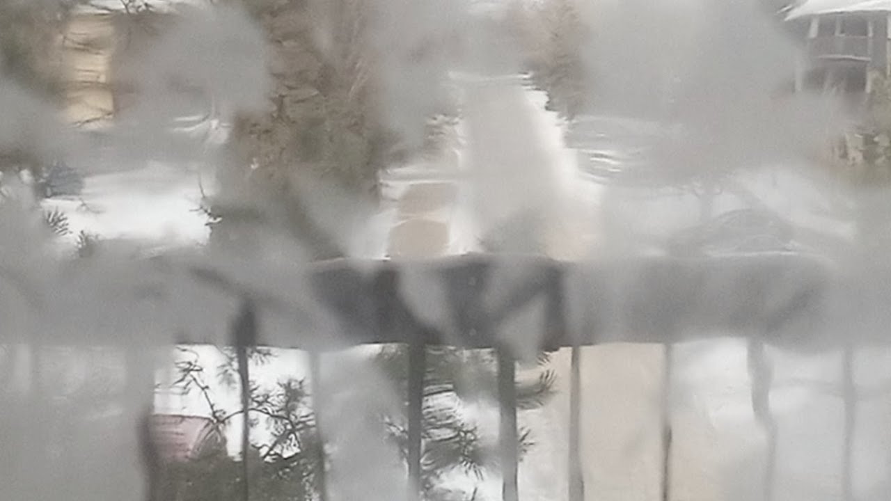 Frozen Glass Window Woohoho Too Much Cold - YouTube