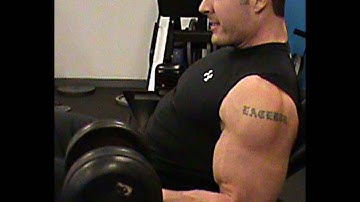 Dropset Incline Bicep Curls - Wbff Muscle Model Micah LaCerte