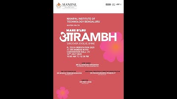 MAHE ORIENTATION 2025 | MANIPAL INSTITUTE OF TECHNOLOGY, BENGALURU (MIT) DAY 1 | MAHE BENGALURU |