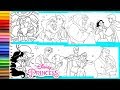 Coloring Disney Princesses and Princes Compilation - Coloring Pages for kids