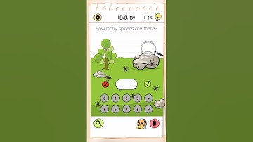 Brain Test All-Star Level 139 how many spiders are there #Shorts #BrainTest #IQBoost