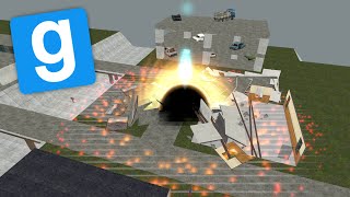 BLACK HOLE vs DESTRUCTIBLE TOWN | Garry's Mod (Physics   Nukes) / Gameplay