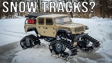 The New SCX24 Gladiator on Tracks in Deep Snow! 4K