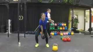 Ksenia Dedyukhina, 24 kg snatch slow motion side and front