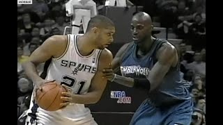 2003 MVP Battle - Kevin Garnett Takes On Tim Duncan In San Antonio!