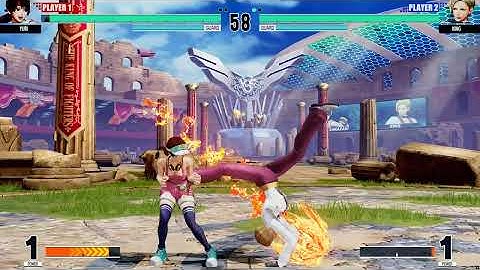 KOFXV mods | Yuri (SNK heroines costume) 💥 King (Torn shirt mod) | CPU vs CPU AI vs AI