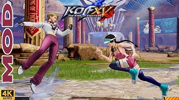 KOFXV mods | Yuri (SNK heroines costume) 💥 King (Torn shirt mod) | CPU vs CPU AI vs AI
