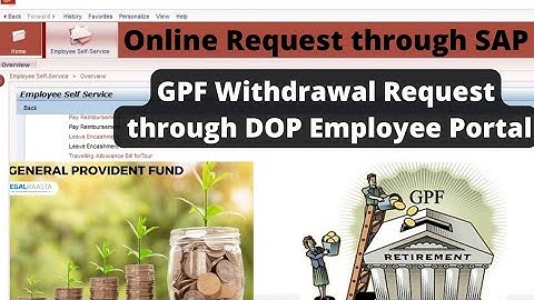 How to withdraw GPF online | GPF balance inquiry, Withdrawal from SAP Employee portal