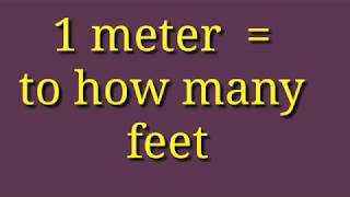 how many ft in a meter