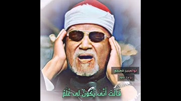 أبوالعينين شعيشع مقام الرهاوی (سورة مریم) قالت أنا یکون لی غلام و لم یمسسنی بشر و لم