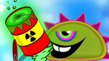 Суровый ЛИЗУН ГЛАЗАСТИК Летит на Луну #4 Игра Mutant Blobs Attack Lion Boy