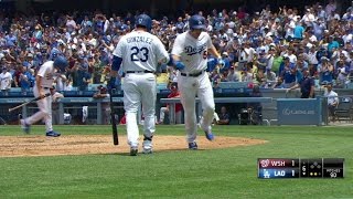 WSH@LAD: Seager ties game with solo homer to center