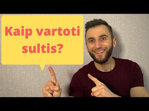 Video: Kaip Vartoti Sultis Vaikui