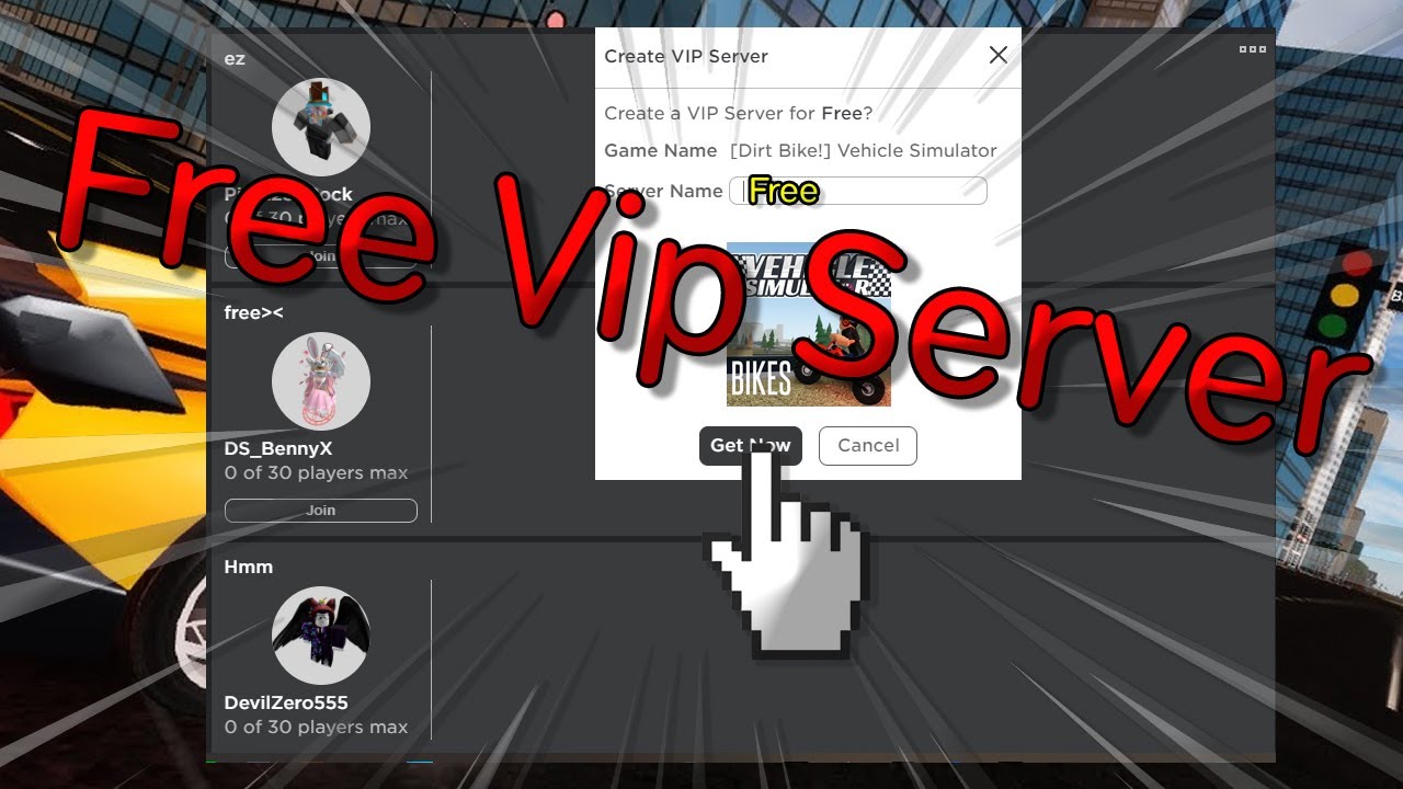 Roblox | วิธีได้ Vip Server แบบ ฟรีๆ!?? MAP : Vehicle Simulator🚗 - YouTube