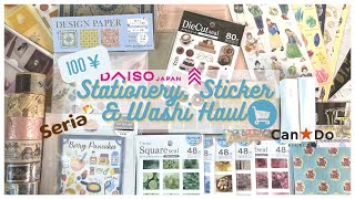HUGE 100 Yen Shop Haul in Japan 🇯🇵 | STATIONERY, STICKERS &amp; WASHI