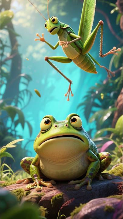 Jump into the Story! 🐸🦗 The Frog and the Grasshopper | Kids Moral Story #storytime