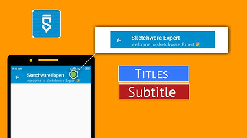 How To Make Title / Subtitle In Tool Bar ||  In Sketchware 🔥