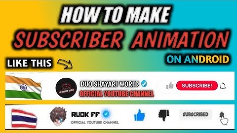 HOW TO MAKE SUBSCRIBER ANIMATION LIKE RUOK FF ( ON ANDROID 📱 ) || MUST WATCH || DSW ORIGINAL