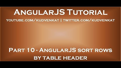 AngularJS sort rows by table header