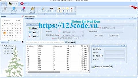 Code ứng dụng quản lý quán cà phê c# full báo cáo siêu hay