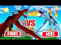 Using FIRE DRAGONS vs ICE DRAGONS in Minecraft