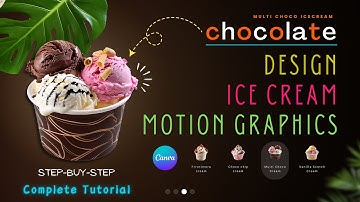 Design Stunning Ice Cream Motion Graphics | Step-by-Step Complete Tutorial | Canva Tutorial