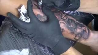 Archangel Michael tattoo - time lapse