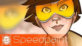 Tracer Portrait Speedpaint [OVERWATCH] [SAI PAINT TOOL]