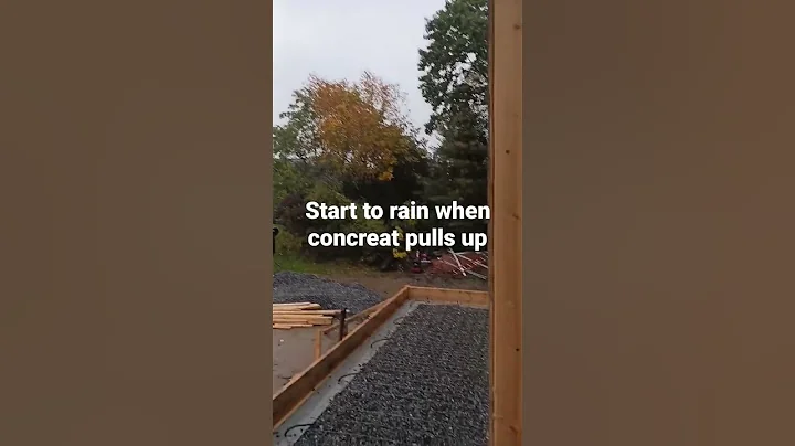 pouring concrete in the rain
