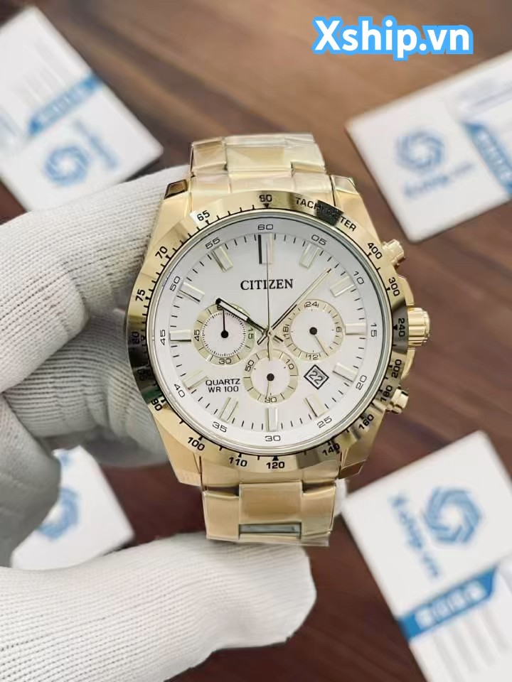 Citizen Chronograph Quartz White Dial Men Watch AN8232-53A - YouTube