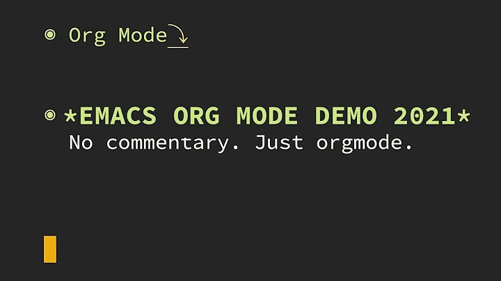 Emacs Org Mode Demo 2021