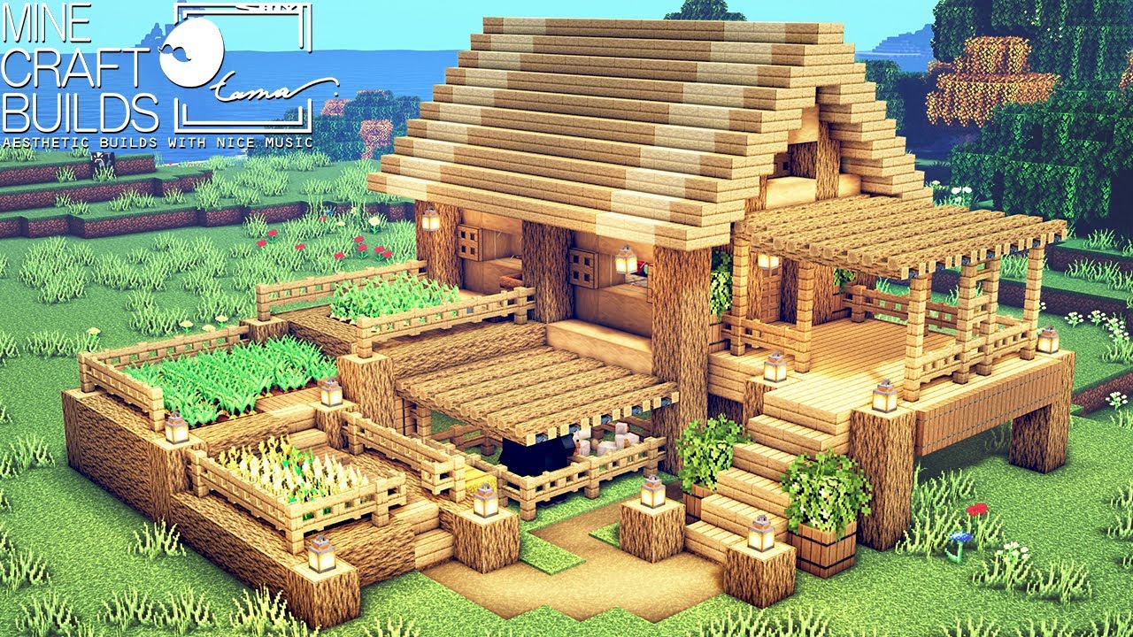 ⚒ Minecraft: 🐓 Simple Oak Farm House Tutorial: Survival House 🏠 - YouTube