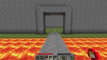 Minecraft: How to Make A Draw-Bridge Over Lava or Water