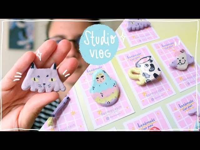 ILLUSTRATING PINS MADE OF CLAY using gouache 