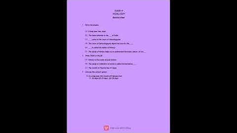 Class 4, Social Studies, Revision by Alvina Gill