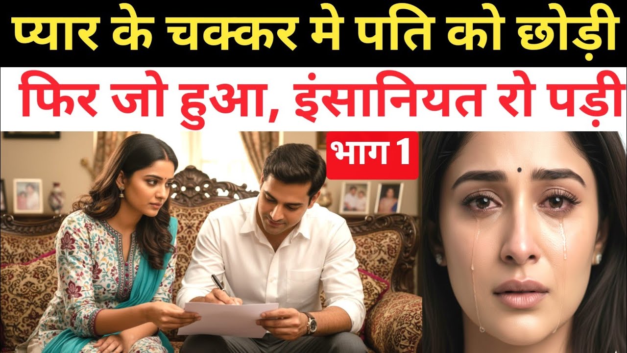 प्यार के चक्कर में पति को छोड़ी.... लेकिन फिर जो हुआ , इंसानियत रो पड़ी। Emotional story 