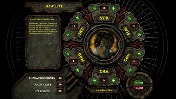 Planescape: Torment Enhanced Edition - PC - Character Creation (Blind)