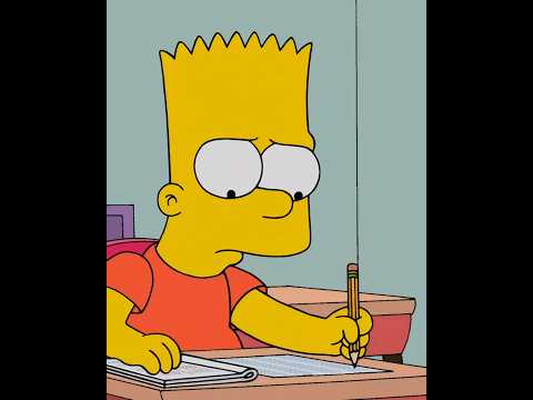 БАРТ СДАЁТ ЭКЗАМЕНЫ😁 #симпсоны #мультик #simpsons