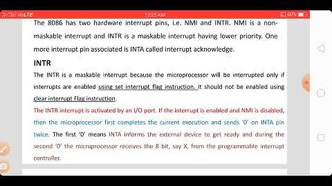 Interrupt structure in 8086