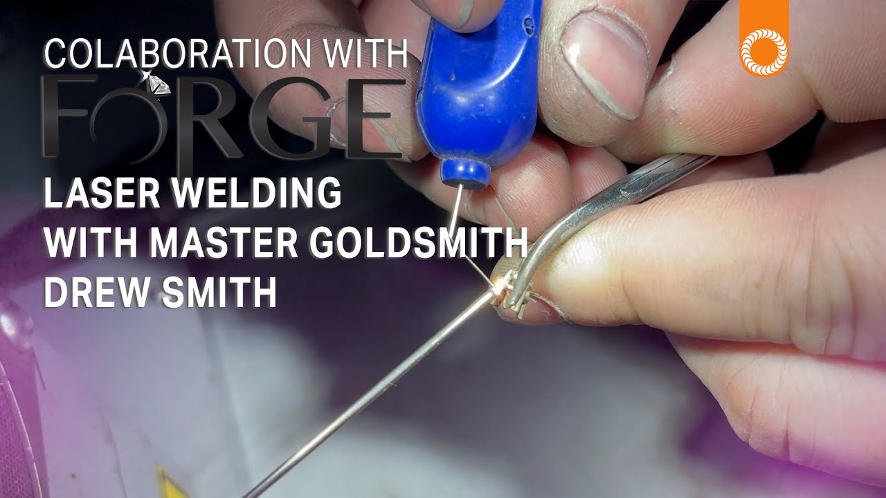 Laser Welding with Forge Jewelry Jeweler Drew Smith to repair a prong on a white gold ring