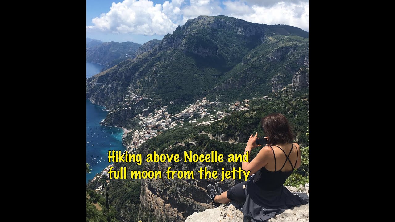 Hiking above Nocelle and full moon
